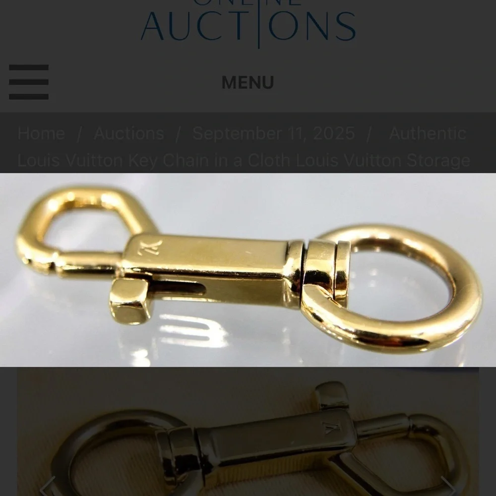 Authentic Louis Vuitton Shiny Gold Key Holder